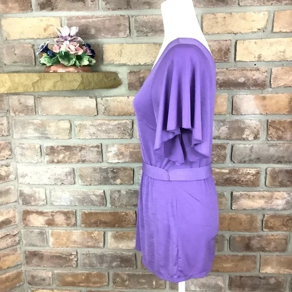 6 DEGREES Belted One-Shoulder Tunic Top 3 - Picture 4 of 11